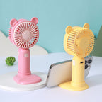 Portable USB Desk Fan with Animal Ears Quiet Compact Lightweight