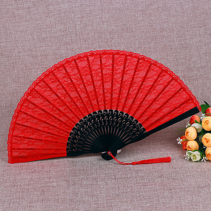 Ladies Lace Fan Elegant Filigree Lightweight Handheld Accessory