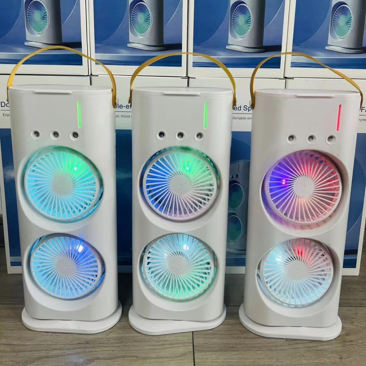 Spray Fan with Dual-Sided Mist and Remote Control Compact Cooling Fan