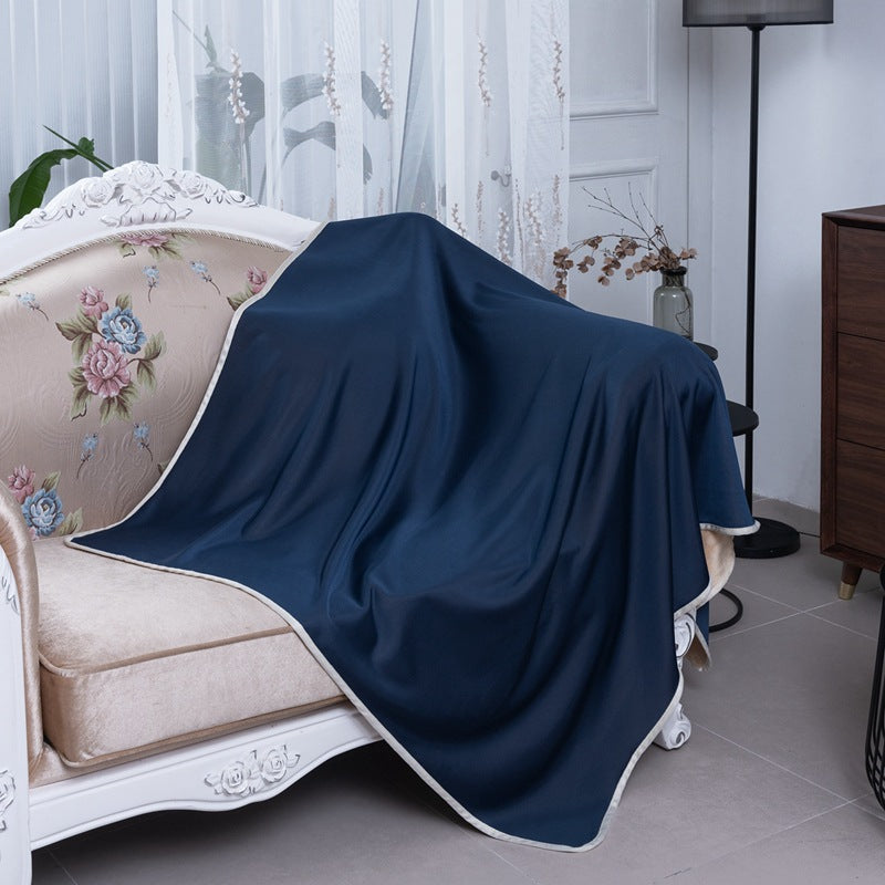 Brehn Reversible Microfiber and Fleece Blanket Lightweight Breathable Cozy Throw