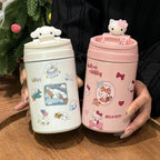 Insulated Travel Mug for Women BPA-Free Plastic Leak-Proof Lid Hot and Cold Beverage Cup