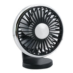 Portable Dashboard Air Circulation Fan 360-Degree Rotation Compact Car Cooling Fan