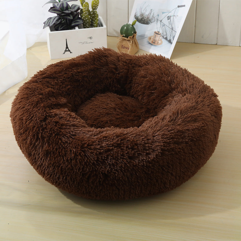 Fluffy Dog Bed Hypoallergenic Soft Round Non-Slip Machine Washable