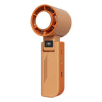 Portable Handheld Fan Rechargeable Battery Quiet Operation LCD Display Compact Size