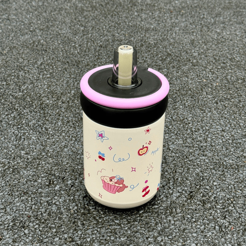 Ladies Drinking Cup BPA-Free with Hello Kitty Design Lid and Straw Closure