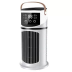 Rechargeable Tower Fan with Touch LED Control Moisturizing Reservoir and Leather Handle