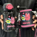 Insulated Women's Water Bottle Double-Walled Flip-Top Lid Leak-Proof BPA-Free with Carry Loop
