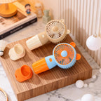 Women’s Portable Handheld Fan with Animal Ear Design LED Light Adjustable Speed Compact