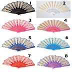 Ladies Folding Fan Lightweight Artistic Design Elegant Accessory
