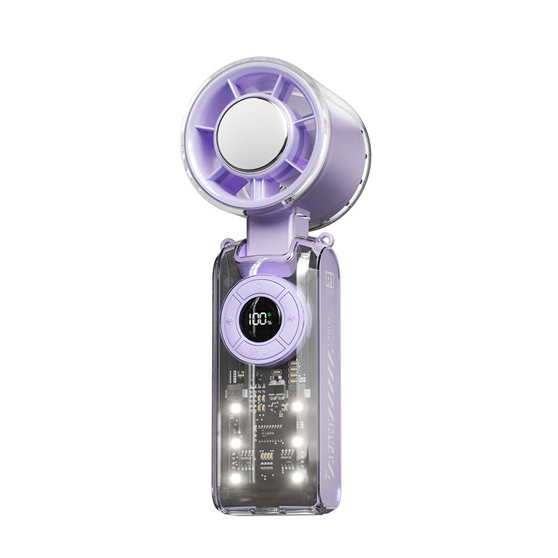 Harrow Portable Handheld Fan with Turbo Motor, Multiple Speeds, Built-In Battery, LED Display