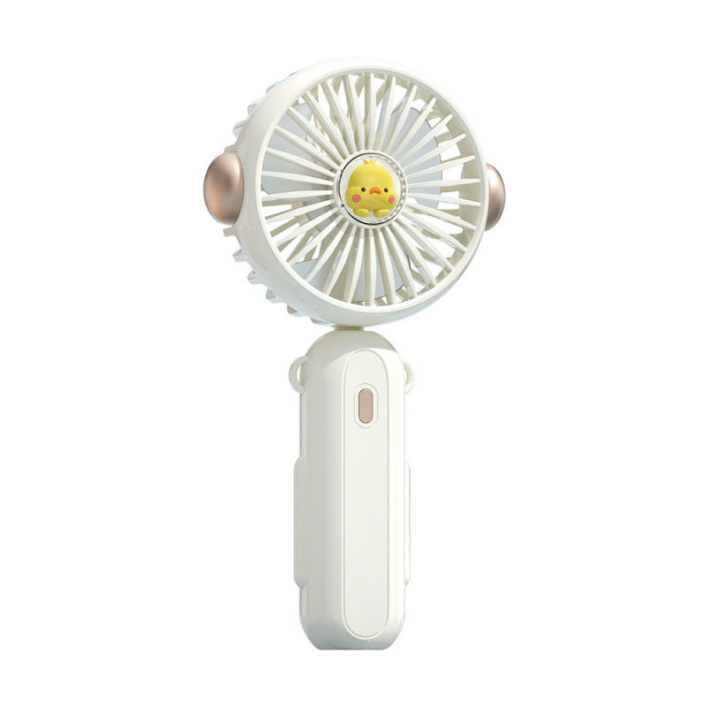 Harrow Portable Handheld Fan Cute Character Design Rechargeable Adjustable Speed Quiet Operation