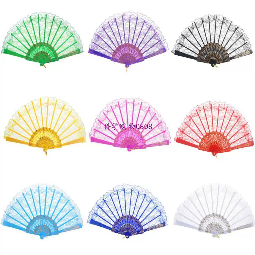 Lace Folding Fan Lightweight One Size Ladies Portable Decorative Hand Fan