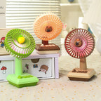 Portable USB Table Fan Ladies Pineapple Design Lightweight Quiet Adjustable Speeds