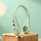 Rechargeable Portable Neck Fan Unisex Hands-Free Flexible Goosenecks Quiet Motor