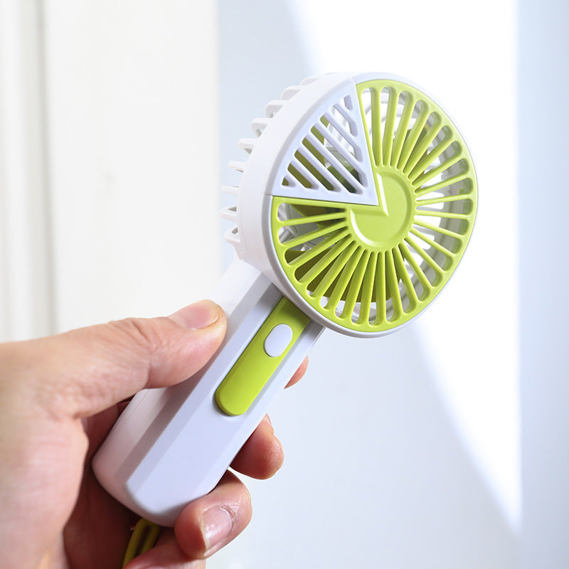 Portable USB Fan with Ergonomic Handle Lightweight Rechargeable Personal Cooling Fan
