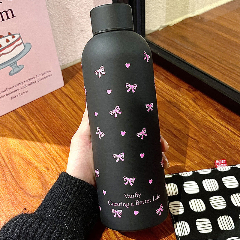 Women’s Insulated Travel Cup with Spill-Proof Flip Lid Vacuum Thermal Mug BPA-Free