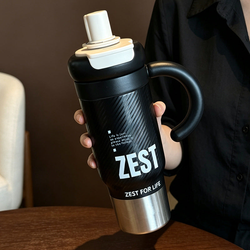 Women’s Stainless Steel Insulated Mug with Spill-Resistant Drinking Lid and Double-Wall Insulation