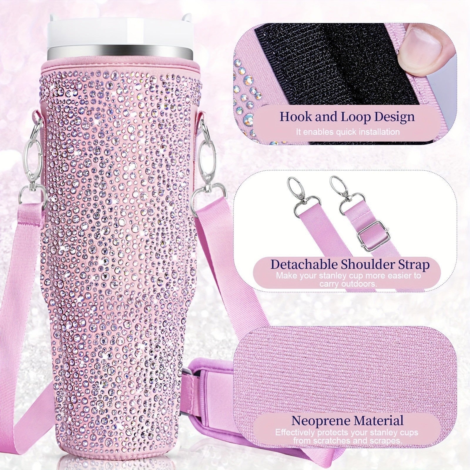 Women's Insulated Water Bottle with Versatile Carrying Bag Durable and Stylish Design