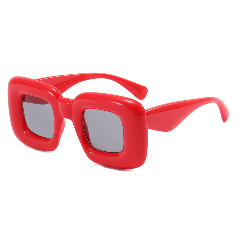 Women Rectangular Sunglasses Wide Frame UV Protection Lightweight Comfortable Fit