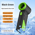 Harrow Portable Mini Fan with LED Temperature Display Lightweight Rechargeable