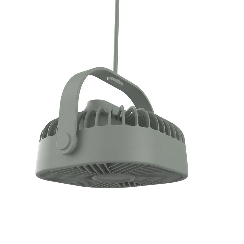 Unisex Ceiling-Mounted Industrial Circular Fan with Swivel Handle for Workshop and Warehouse Ventilation