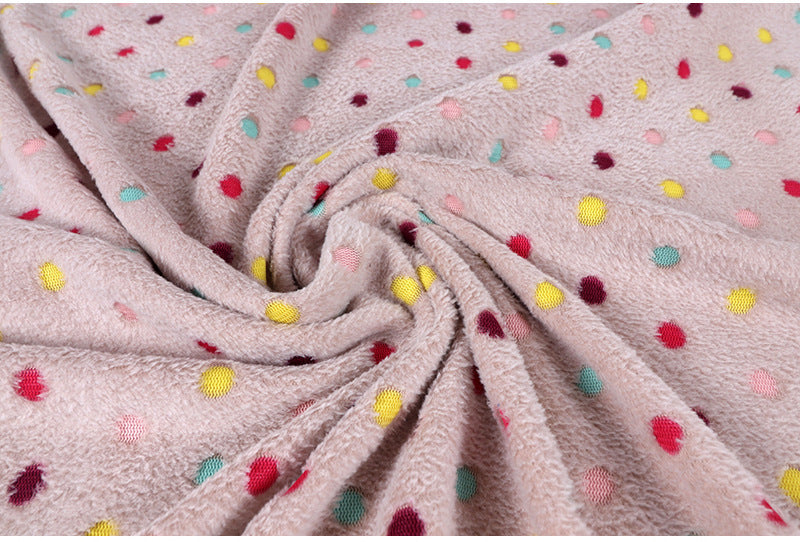 Women’s Cozy Polka Dot Blanket Soft Warm Lightweight Throw for Sofa Bed