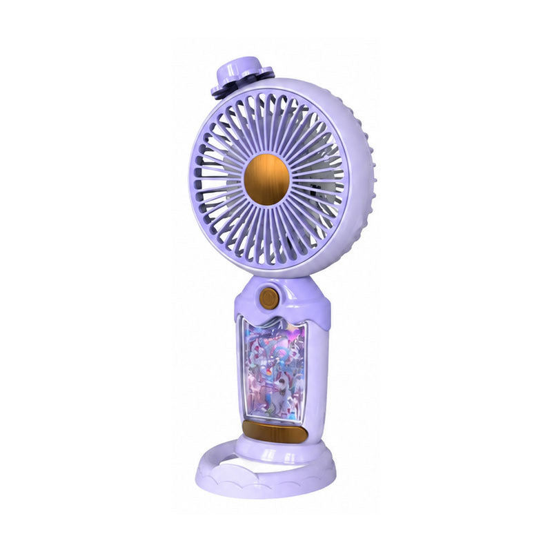 Harrow Portable Battery Operated Fan with LED Lighting Compact Travel Cooling