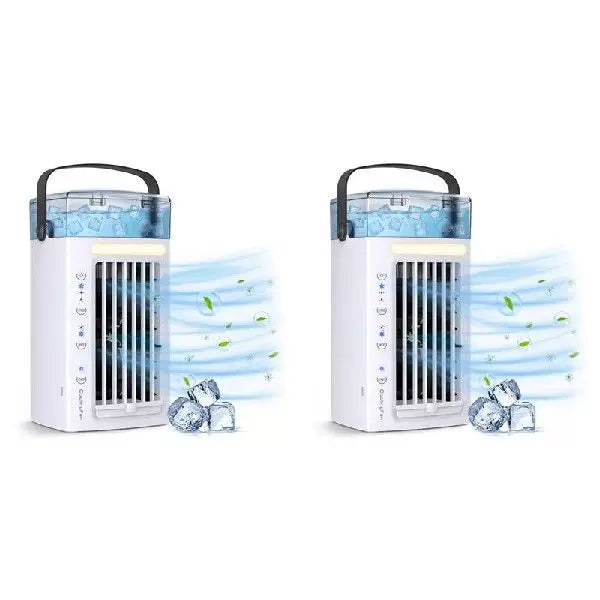 Micro Desktop Evaporative Cooler USB Powered with Replaceable Activated Carbon Cooling Pad Unisex One Size