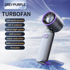 Women's Portable Turbo Cooling Fan with LED Display and Noise Reduction