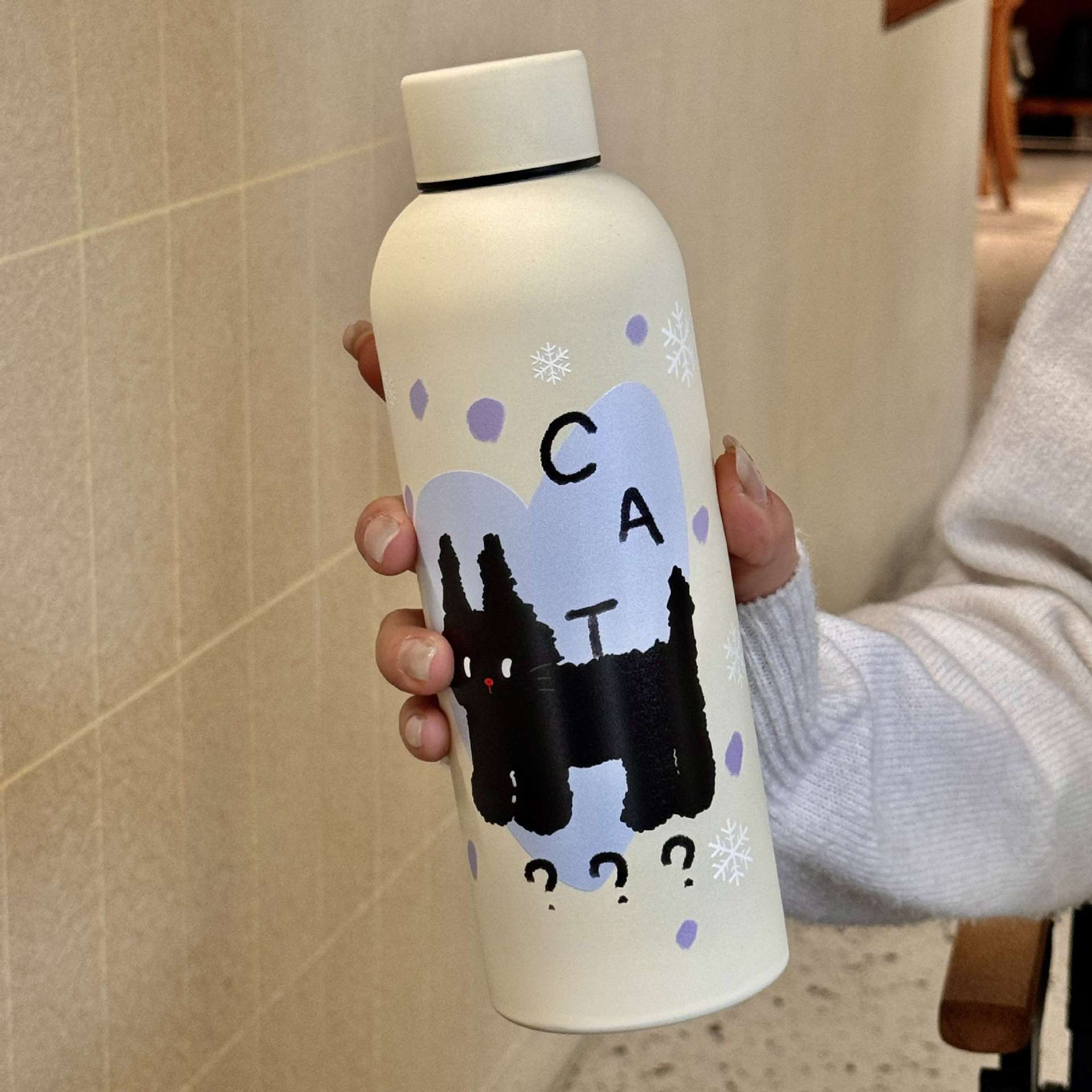Insulated Stainless Steel Water Bottle with Hello Kitty Design for Women Leak-Proof BPA-Free