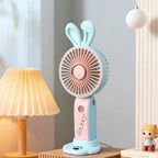Harrow Ladies USB Fan Portable Quiet Desk Fan with Bunny Ear Design