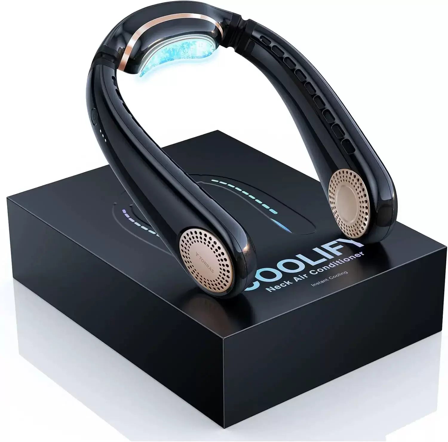 Bladeless Ergonomic Neck Air Cooler USB Rechargeable Adjustable Vents Unisex One Size