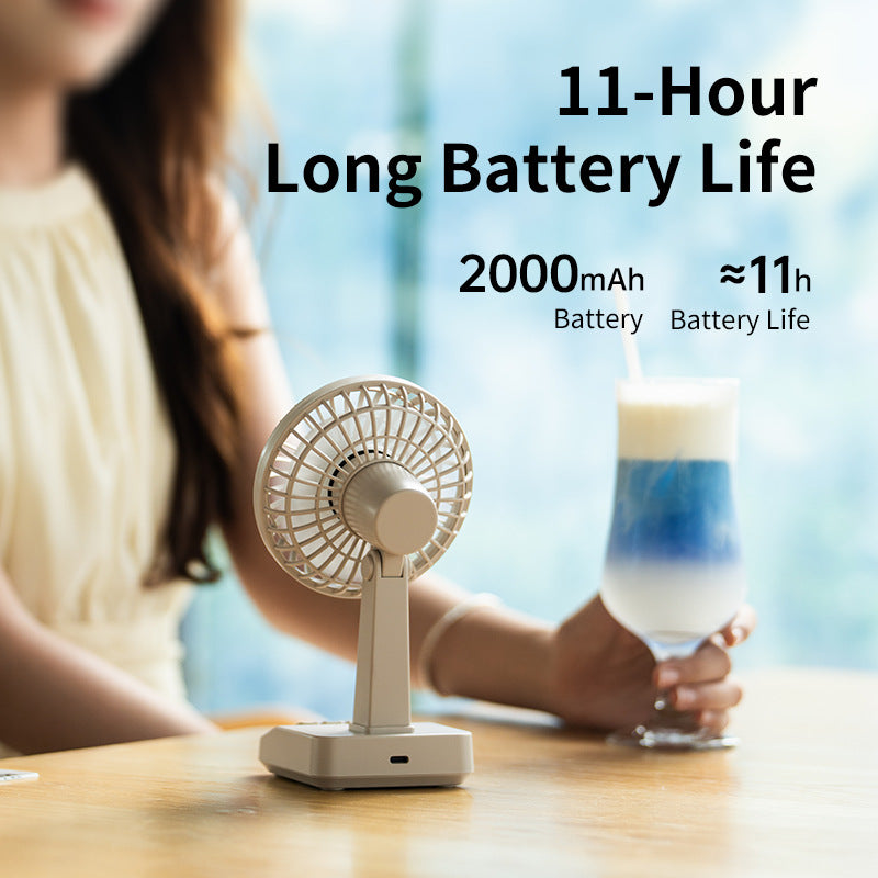 Portable Desk Fan Compact Quiet Adjustable Speed USB Powered