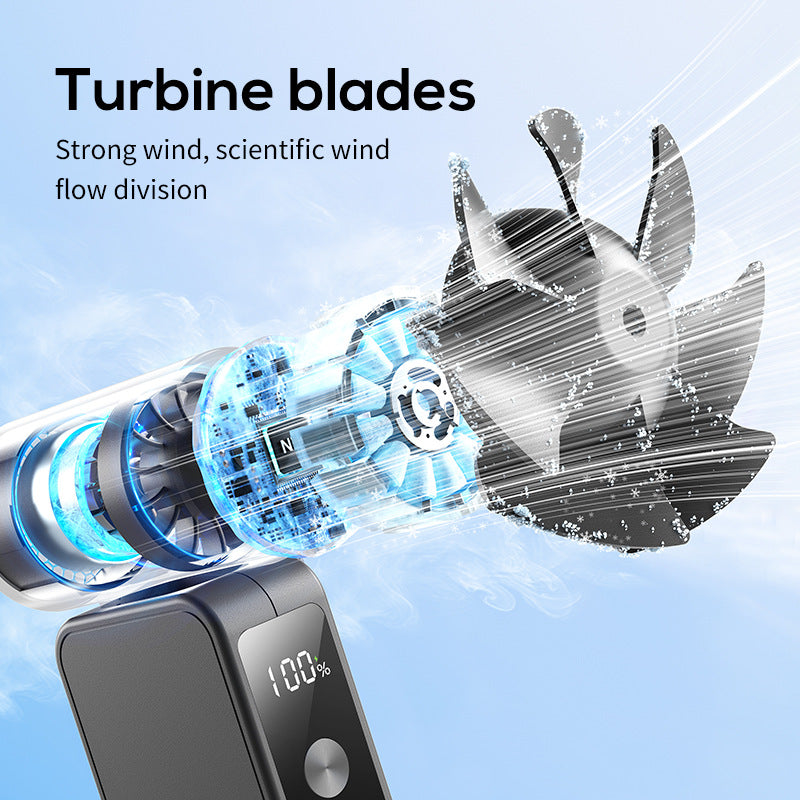 Portable Air Cooler USB Rechargeable Compact Personal Fan with LED Display Quiet Operation