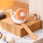 Portable USB Rechargeable Handheld Fan with Cute Dog Design Compact Quiet Operation