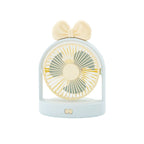 Portable Table Fan Compact Quiet Operation Adjustable Speeds Long Battery Life Cute Design for Women