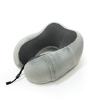 Unisex Memory Foam Travel Neck Pillow with Adjustable Straps and Breathable Cover