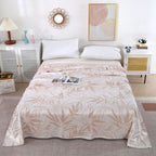 Bowlift Cotton Comforter Soft Breathable Leaf Pattern Green Duvet for Women