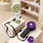 Portable USB Desk Fan Rechargeable Battery Adjustable Tilt Compact Lightweight
