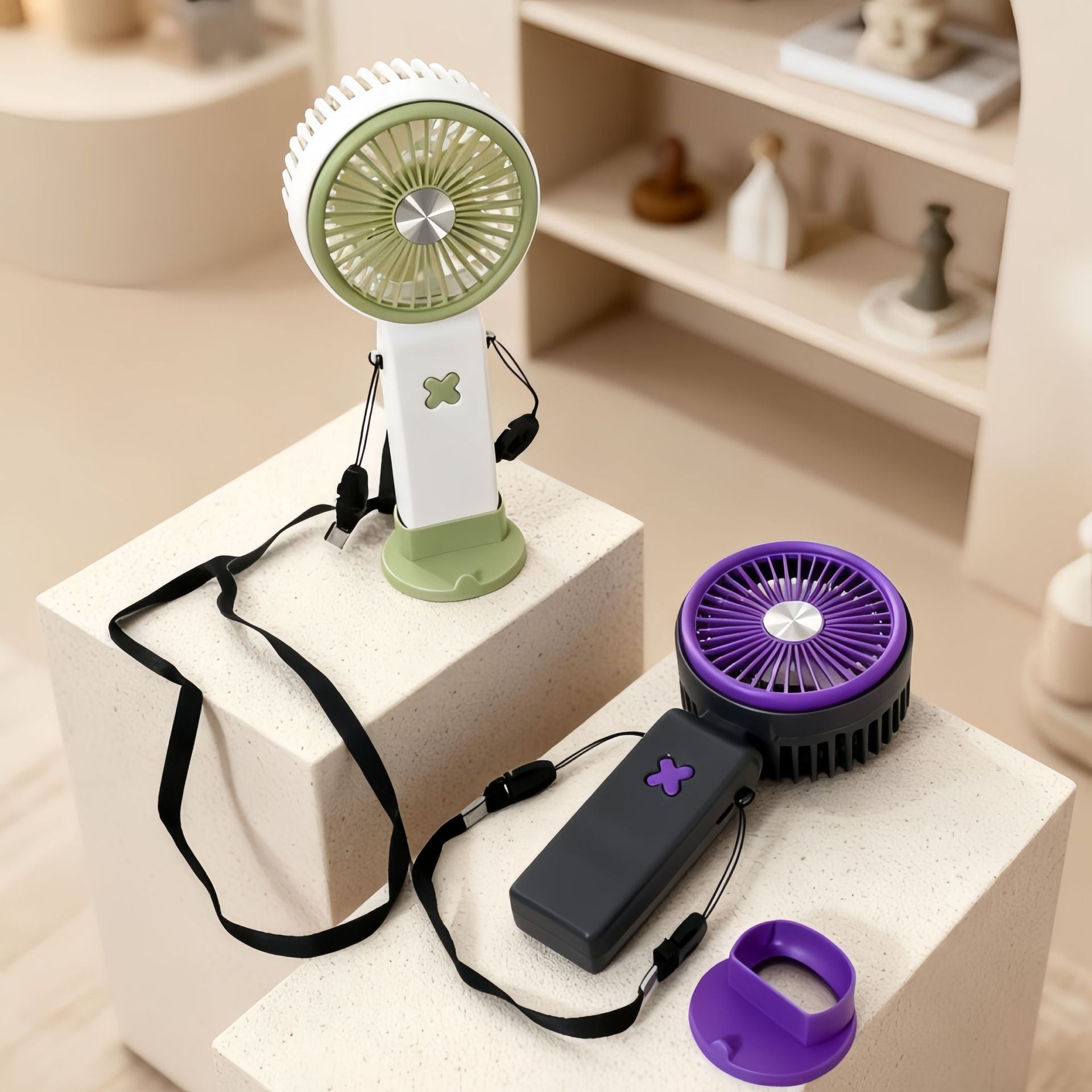 Portable USB Desk Fan Rechargeable Battery Adjustable Tilt Compact Lightweight