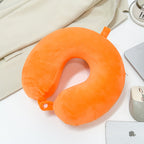 Ergonomic Neck Pillow with Velvety Cover Lightweight Portable Travel and Office Support