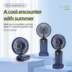Portable Table Fan Battery Operated with LED Display and Multiple Speeds