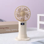 Portable Desk Fan Rechargeable Battery Compact Lightweight Adjustable Speed Quiet Operation