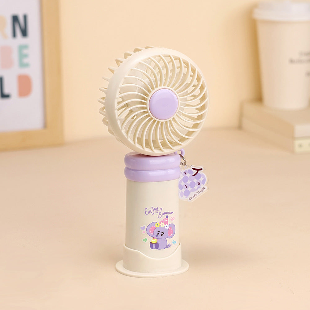 Rechargeable Portable Fan Cartoon-Themed USB Desk Fan Quiet Operation