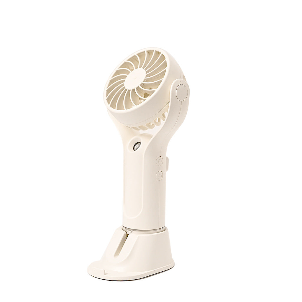 Portable Handheld Fan Foldable Adjustable Head USB Charging Station Compact