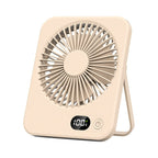 Portable USB Fan Compact Lightweight with Adjustable Speeds and LED Display