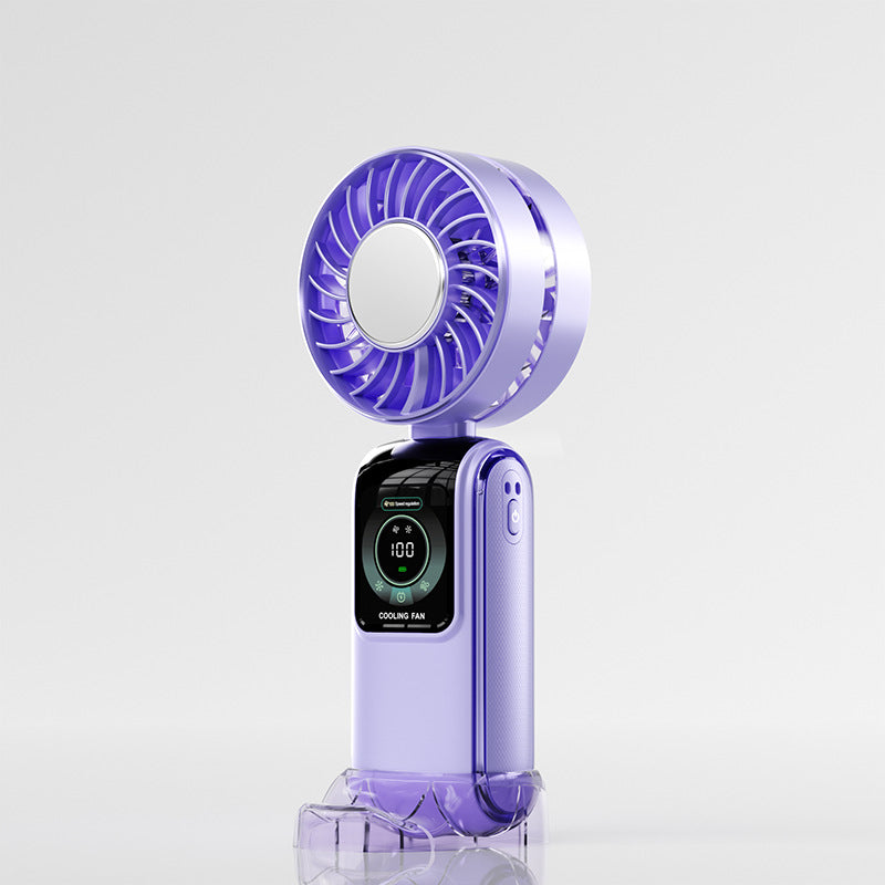 Turbo-Charged Portable Handheld Fan Rechargeable Quiet Operation Compact Design