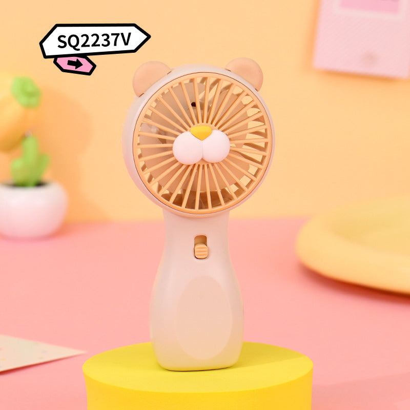 Portable Hand Fan Playful Frog Design Lightweight Quiet Operation Compact Cooling Fan