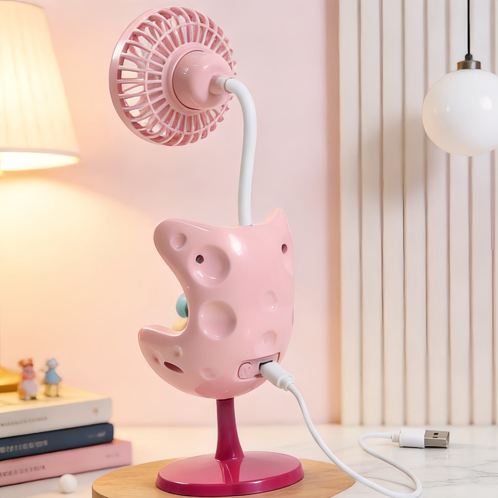 Portable Mini Fan for Women USB Rechargeable Quiet Operation Cute Panda Design
