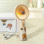 Portable Mini Hand Fan with Animal Designs USB Rechargeable Lightweight Personal Cooling Fan